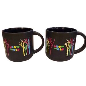 Meow Wolf Mugs Set 2 Glo-quarium House of Eternal Return Matte Black 12oz NM